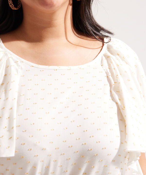 Blusa Manga Corta con Boleros